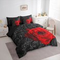 thumbnail image 3 of Homewish Red Rose 7 Pieces Bedding Comforter Set,Happy Velantine'S Day Full Bedding Set,Rustic Flower Fitted Sheet Flat Sheet For Girls,Luxury Bedroom Decor Reversible, 3 of 8