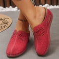 thumbnail image 3 of Dakaela Mules for Women Orthopedic Platform Wedge Clogs Sandals Closed Toe Backless Slip on Slides Arch Support Walking Shoes Red 9, 3 of 8