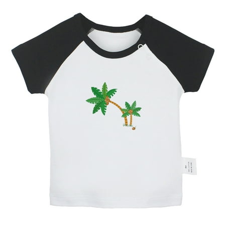 

Nature Pattern Palm Tree T shirt For Baby Newborn Babies T-shirts Infant Tops 0-24M Kids Graphic Tees Clothing (Short Black Raglan T-shirt 18-24 Months)