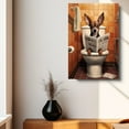 thumbnail image 4 of Toy Fox Terrier Dog Canvas Wall Art for Bedroom Living Room Home Decor,Funny Dog Canvas Sitting on The Toilet Animal Pattern Office Artworks, modern wall decor, Ready to Hang, 4 of 6