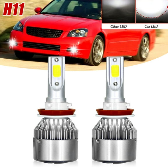 Pair For Toyota Prius C 2012-2014 H8 H9 H11 LED Headlight Bulbs Low Beam 6000K Bright White