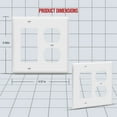 thumbnail image 4 of ENERLITES Combination Duplex Receptacle Outlet/Decorator Rocker Light Switch Wall Plate Cover, Standard Size 2-Gang 4.50" x 4.57", Polycarbonate Thermoplastic, UL Listed, 882131-W, White, 4 of 5