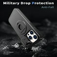 thumbnail image 5 of SaniMore Case for iPhone 15 Pro, Slidng Camera Window with Kickstand Holder, Magnetic Car Mount, Function Slim Fit Protection Shockproof Anti-fall Magnetic Cover for iPhone 15 Pro, Black, 5 of 6