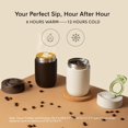 thumbnail image 4 of Travel Tumbler, Outdoor Insulated Coffee Tumbler with Leak-Proof Flip Lid, 12 oz Stainless Steel Mug for Hot & Cold Drinks Terra Brown, 4 of 6