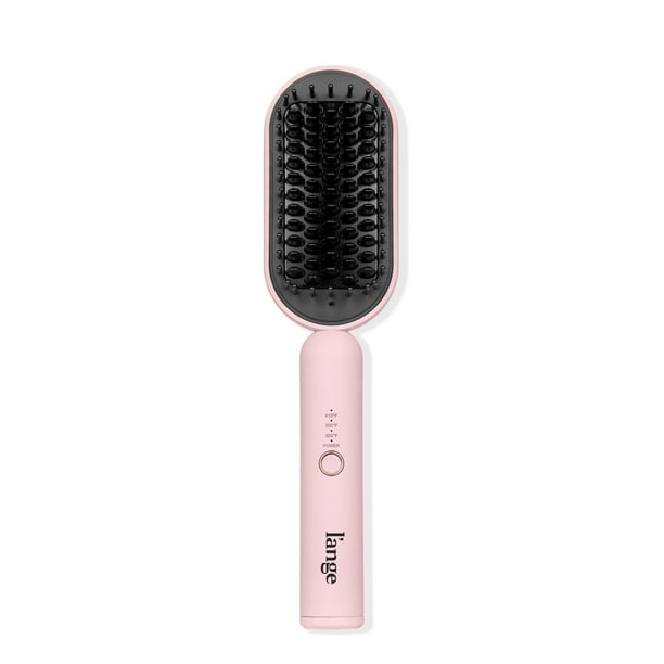 Cepillo alisador de pelo L'Ange Hair Mane Pass | Cepillo alisador con cerdas de cerámica y tecnología de iones negativos | Temperatura ajustable | Apagado automático y doble voltaje | (Rubor)
