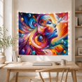 thumbnail image 5 of Moon Stars Digital with Painting Profile Woman'S Face, Mystical Fantasy for Space Lovers, Galaxy Room Decor, Graduation Gift, Tapestry Wall Hanging for Bedroom and Dorm, 5 of 7