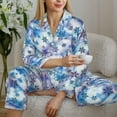 thumbnail image 6 of Naloa Icy Blue Snowflakes Pajamas for Women Set, Womens Pajama Sets, Lounge Sets for Women, 2pjs for Women-XX-Large, 6 of 7