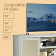 thumbnail image 4 of ARKANTOS Rattan TV Stand for Tvs up to 65 inch, Wood Media Console for Living Room, While, 4 of 6