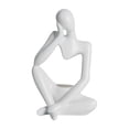thumbnail image 1 of GROWTH TANK Modern Thinker Figurine Candle Holder Sculpture Handmade Candlestick Centerpiece White, 1 of 9