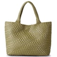 thumbnail image 1 of Bolso de mano JOTOFIT de piel vegana tejida para mujer con monedero, 1 of 8