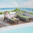 thumbnail image 5 of XXLYY Chaise Lounge Cushions Outdoor, Water-Resistant Patio Lounge Chair Cushion with Ties and Pillows, 3'' High-Density Foam Lounge Replacement Cushion for Lawn Pool, 5 of 7