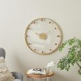 thumbnail image 2 of DecMode 28" Gold Metal Wall Clock with Acrylic Face and Ball Accents, 2 of 9