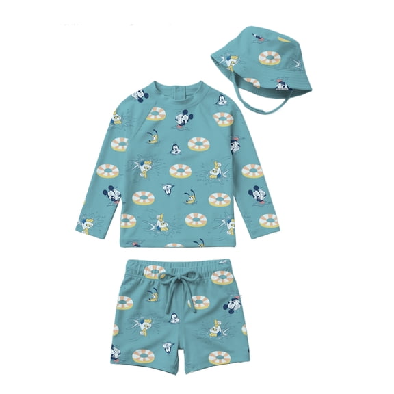 Character Baby Boy Rash Guard Swim Set with Hat, Sizes 0/3M- 12M