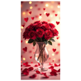 thumbnail image 3 of Valentine's Day Heart Love Backdrop Banner Romantic Flower Design Wedding Photo Props Party Decorations Background Event Display, 3 of 4