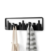 Umbra Skyline 5 Hook Modern Wall Mounted Coat Rack Black