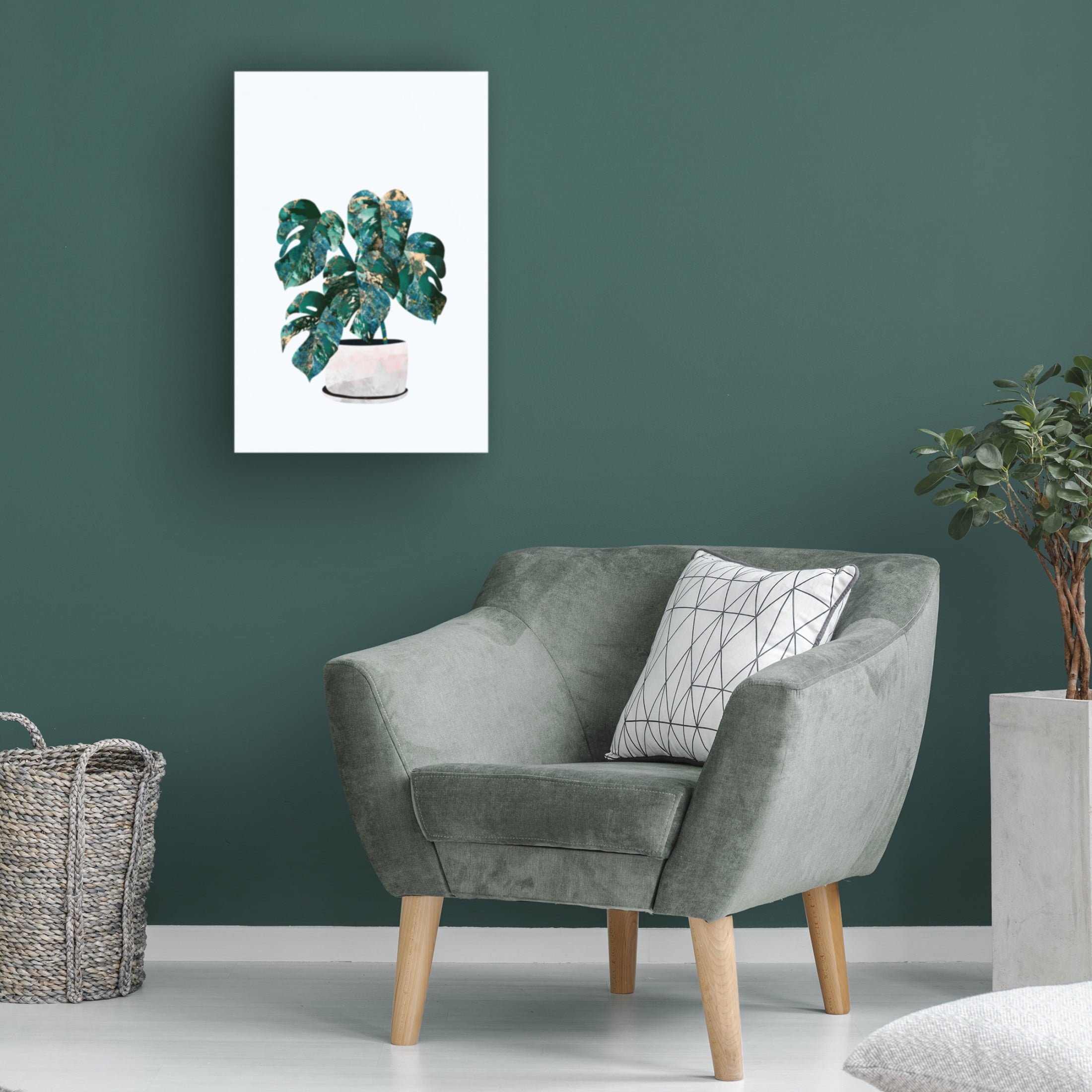 Trademark Fine Art Sarah Manovski Monstera house plant Canvas Wall Art