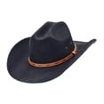 thumbnail image 1 of Sombrero vaquero OIERNFE Cattleman de ala ancha para hombre y mujer, 1 of 8