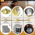 thumbnail image 4 of LRYYBTI Ice Bucket with Lid - 3L Double Wall Stainless Steel Ice Bucket Keeps Frozen Longer - Insulated Ice Bucket with Tong and Strainer - Perfect for Parties, Cocktail bar, Wine, Champagne, Gold, 4 of 7