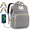 Gray, variant on Diaper Bag Backpack, Multifunctional Baby Changing Bag with Insulated Milk Bottle Pocket & Stroller Strap, Large Capacity Travel Backpack with USB Charging Port, Baby Bags for Boys Girls(Pink)