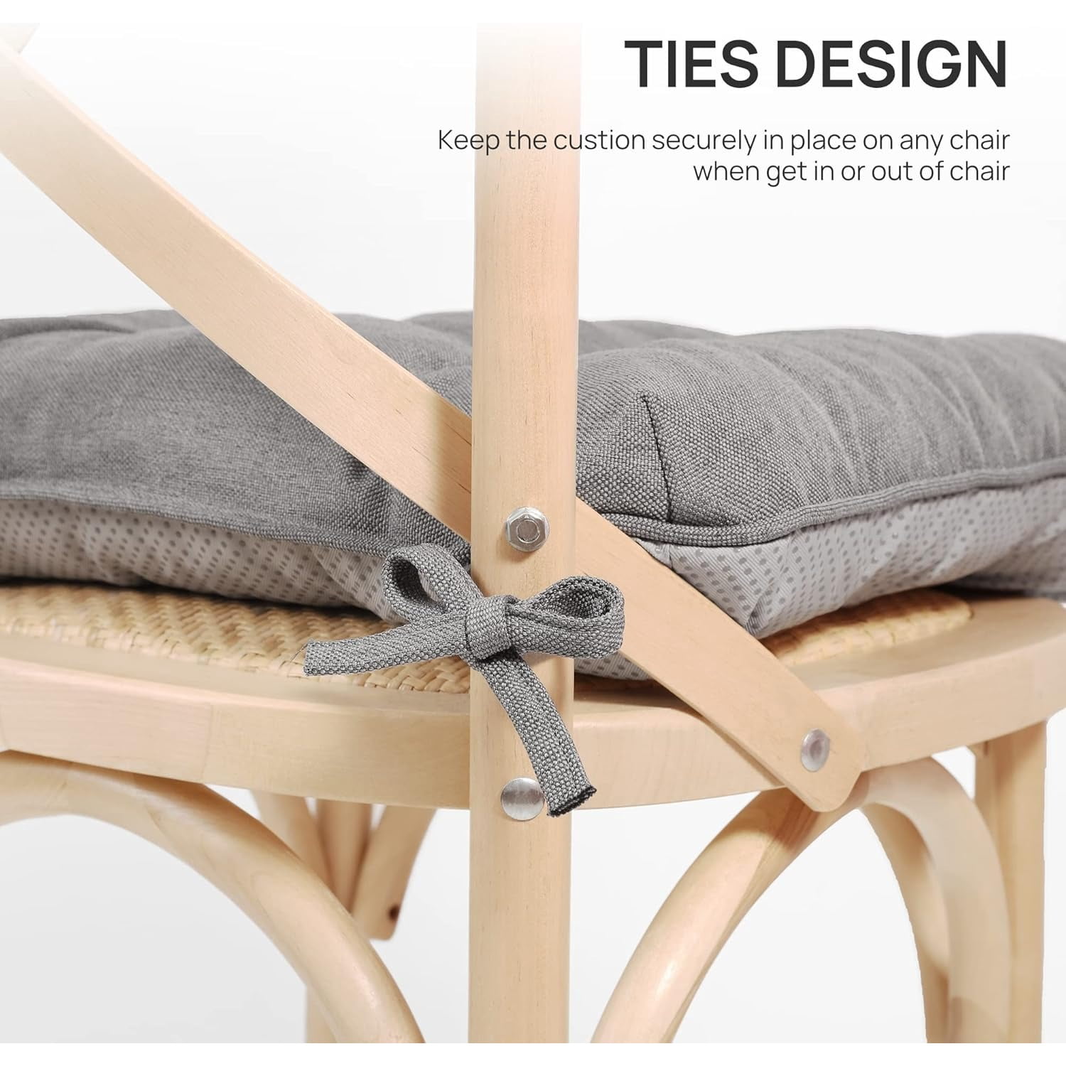Memory Foam Chair Cushions Set of 4, Outdoor/Indoor Chair Pads for Dining Chairs 4 Pack, Seat Cushions for Kitchen, Dining Room, Office, Patio Chairs, 15.5"x15.5"x3.5"