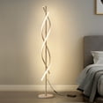 thumbnail image 3 of LED Spiral Floor Lamp 60 Inch Modern Floor Lamps Dimmable White Standing Lamp 34W Contemporary Floor Lamps for Living Room Bedroom Kitchen Office, 3 of 7