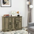 thumbnail image 4 of Gymax Buffet Armoire de Rangement Console Table Cuisine Bahut Tiroir Gris, 4 of 10