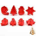 thumbnail image 5 of Cagogo under $5 1Pcs Christmas Cookie Cutter, 4Pcs Christmas Cookie Plunger Cutter Set,Christmas Theme Cookie Mould for Baking,Double-sided Plastic Cookie Stampers, 5 of 9