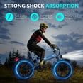 thumbnail image 4 of 1000W Folding Electric Bike for Adults, 48V 15AH Large Removable Battery, 30+MPH, 60Miles Max Range, 20" Fat Tire E-bike with Full Suspension Mountain Electric Bicycles for Commute Beach Snow Blue, 4 of 7