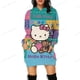 thumbnail image 3 of Vestido con capucha para mujer Primavera Otoño 2024 Sudadera con capucha de manga larga con estampado 3D de HELLO KITTY Sudadera con capucha informal de corte entallado para Navidad para mujer Y2K, 3 of 5