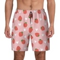 thumbnail image 2 of Goofa Strawberry Printed Men's Swim Trunks Board Shorts Quick Dry Mens Swimming Trunks with Compression Liner,Breathable Fit Hawaii Beach Shorts-3X-Large, 2 of 9