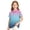 FU47_Blue, variant on Girls Boys Uniform Polo Shirt Gradient Short Sleeve Golf Shirt with Collared Summer Casual Outdoor Wear Tops Green 120