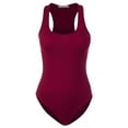 thumbnail image 1 of Women Sexy Casual Ultra Comfort Sleeveless Basic Scoop Neck Racerback Bodysuit Tank Top, 1 of 5