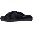 thumbnail image 2 of Alpine Swiss Women Fuzzy Fluffy Faux Fur Slippers Memory Foam Indoor House Shoes, 2 of 7