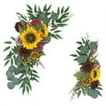 thumbnail image 1 of 2Pcs Flower Swag Sunflowers Flower Garland Decor for Home Garden Ceremony Backdrop, 1 of 6