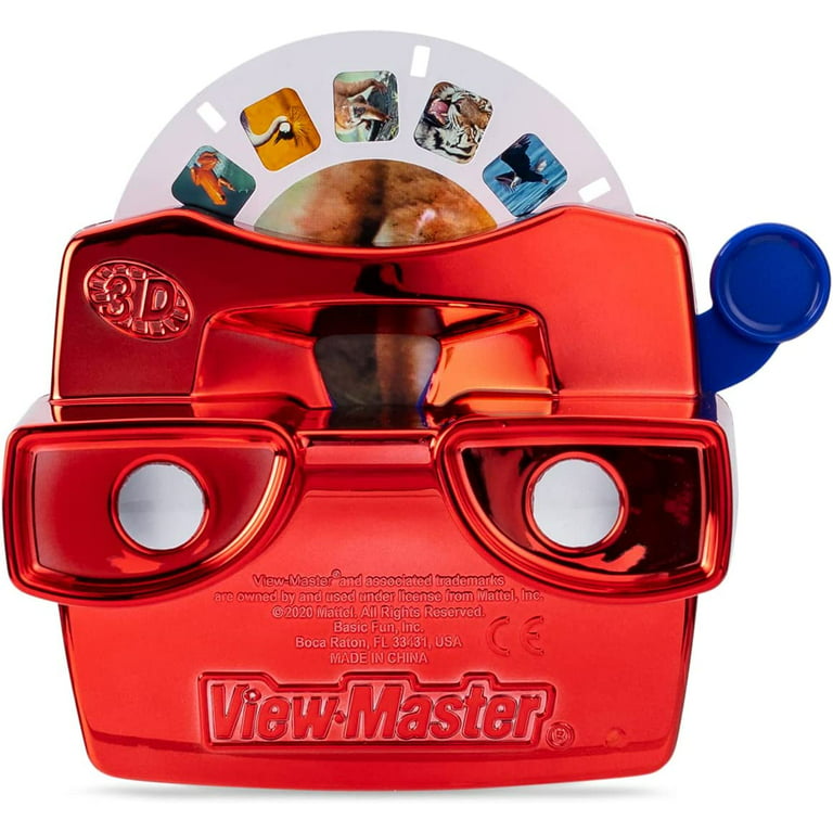 View Master Classic Deluxe Edition with Discovery Kids Reels Metallic Viewer, Storage Case, and 5 Reels Included Exclusive