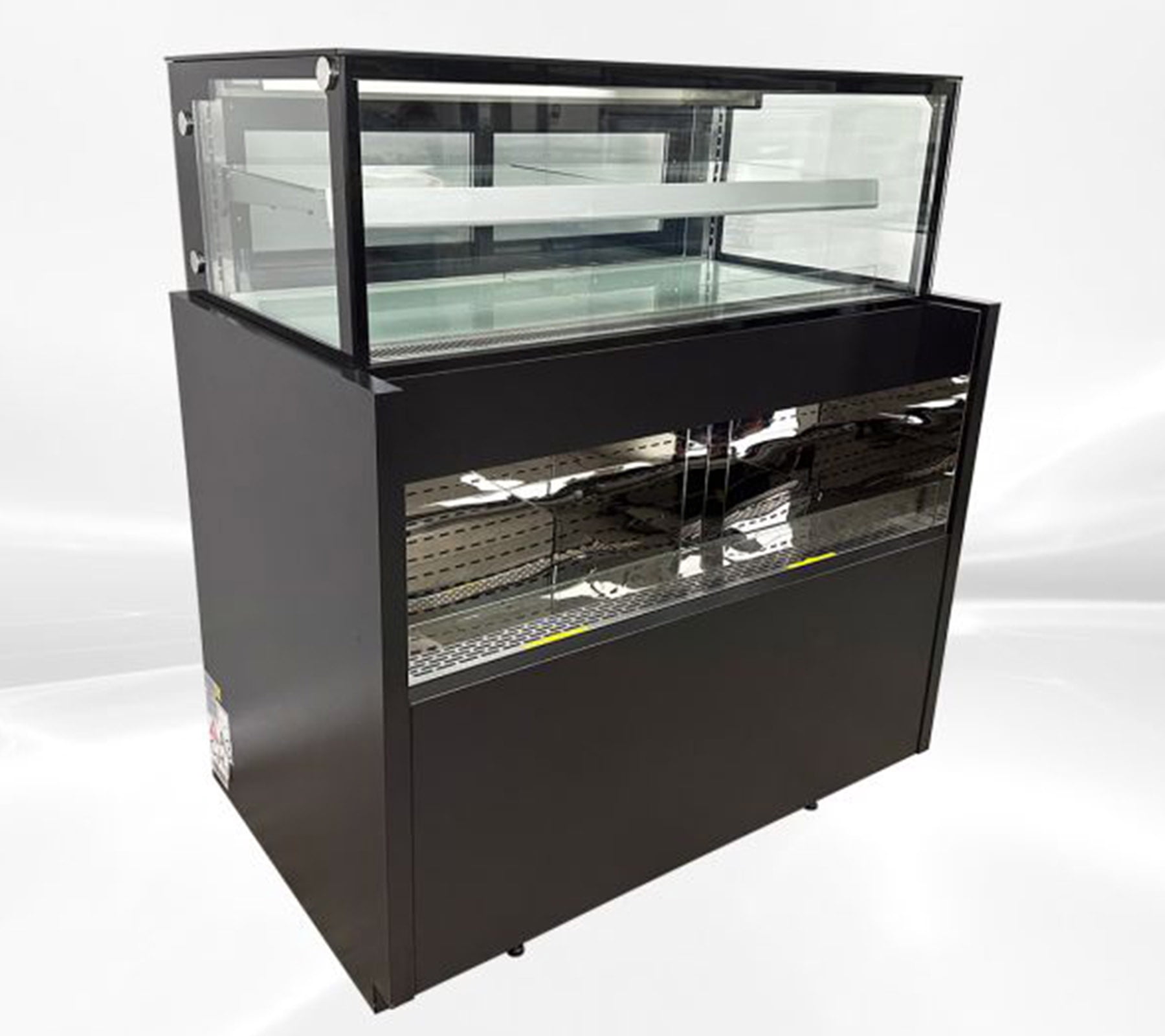 60 Inch Commercial Open Air Display Refrigerator Grab and Go Merchandiser Cooler NSF Certified Black