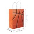 thumbnail image 2 of TAILTOSS Basketball Themed Party Favor Bags 24Pcs Orange for Various Occasions 8.25X5.89X1.97In, 2 of 8