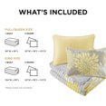 thumbnail image 6 of Comfort Spaces Full/Queen Size Quilt Set, 3-Piece Floral Bedspread Bedding Set, Yellow and Gray Coverlet Set for All Season, Lightweight Comforter Set, 6 of 6