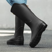 Perfert-High-Top Waterproof Rubber Rain Boots for Men, Featuring Long Tubes, Slip-Resistant Soles, And Durable Design