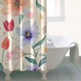 thumbnail image 4 of Pioneer Flower Floral Print Pattern Shower Curtain 36"x72" ,Bathroom Decorative Shower Curtains Set with 12 Hooks,Modern Waterproof Washable Shower Curtain, 4 of 6