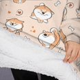 thumbnail image 3 of Oversized Wearable Blanket Hoodie,Shibainu and Love Sherpa Blanket Hoodie with Super Pockets,Super Warm Fuzzy Pullover for Women & Men, 3 of 6