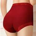 thumbnail image 4 of Seductiva Women's Panties Waist Lace Lifting Bells Skin Friendly Breathable Shaping Ice Crotch Pants Women's Underwear High Waisted 1PC, 4 of 5