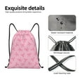 thumbnail image 4 of Honeii Sac à Dos à Cordon Imprimé Nœuds Roses, Sacs à Cordon Sac à Dos de Sport Sac de Gym Moyen, 4 of 6