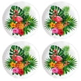 thumbnail image 5 of Flamingo in Paradise Tableware - Set of 4 Melamine Dessert Plates, 5 of 5