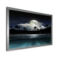 thumbnail image 2 of Designart 'Green Beach Under Tropical Full Moon' Modern Framed Art Print, 2 of 4