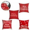 thumbnail image 2 of 4 fundas de almohada decorativas navideñas cuadradas de lino para decoración de Año Nuevo YX1014-17, 2 of 8