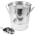 thumbnail image 4 of MLINS Galvanized Iron Bucket with Lid for Storage Use Silver Color Suitable for Various Scenes 10.5x14.5 Inches, 4 of 8