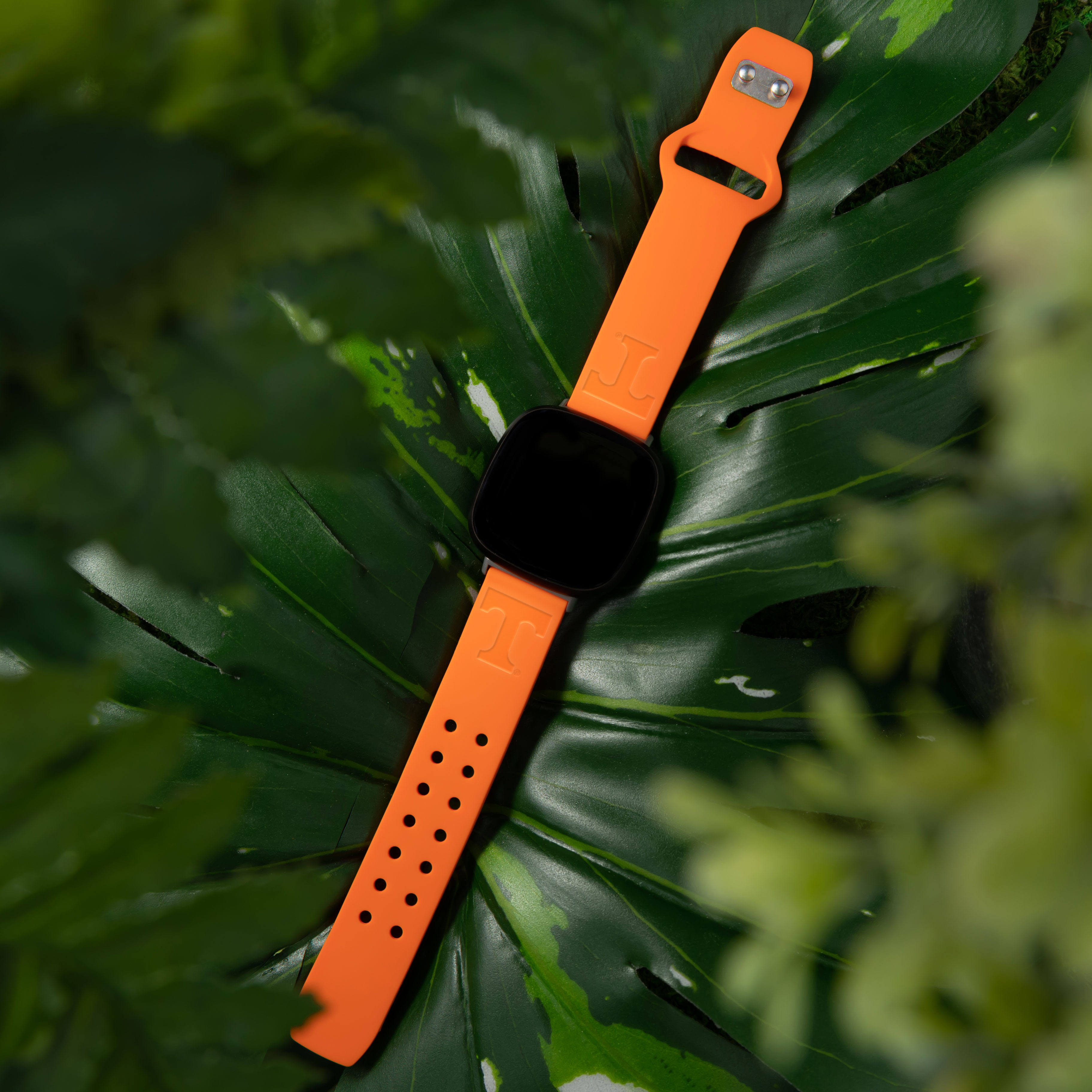 Tennessee Engraved Silicone Unisex Watch Band for Fitbit Versa 3 and Sense (Orange) by Affinity Bands