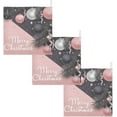 thumbnail image 7 of Dreamtimes Pink Merry Christmas Baby Muslin Washcloths Face Towel, 3 PCS Branches Snowflakes Ball Burp Cloths Cotton Wipes Infant Wash Cloth for Newborn Boys Girls 12x12 inches, 7 of 7