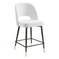 thumbnail image 2 of Modway Rouse Performance Velvet Counter Stool in White, 2 of 7